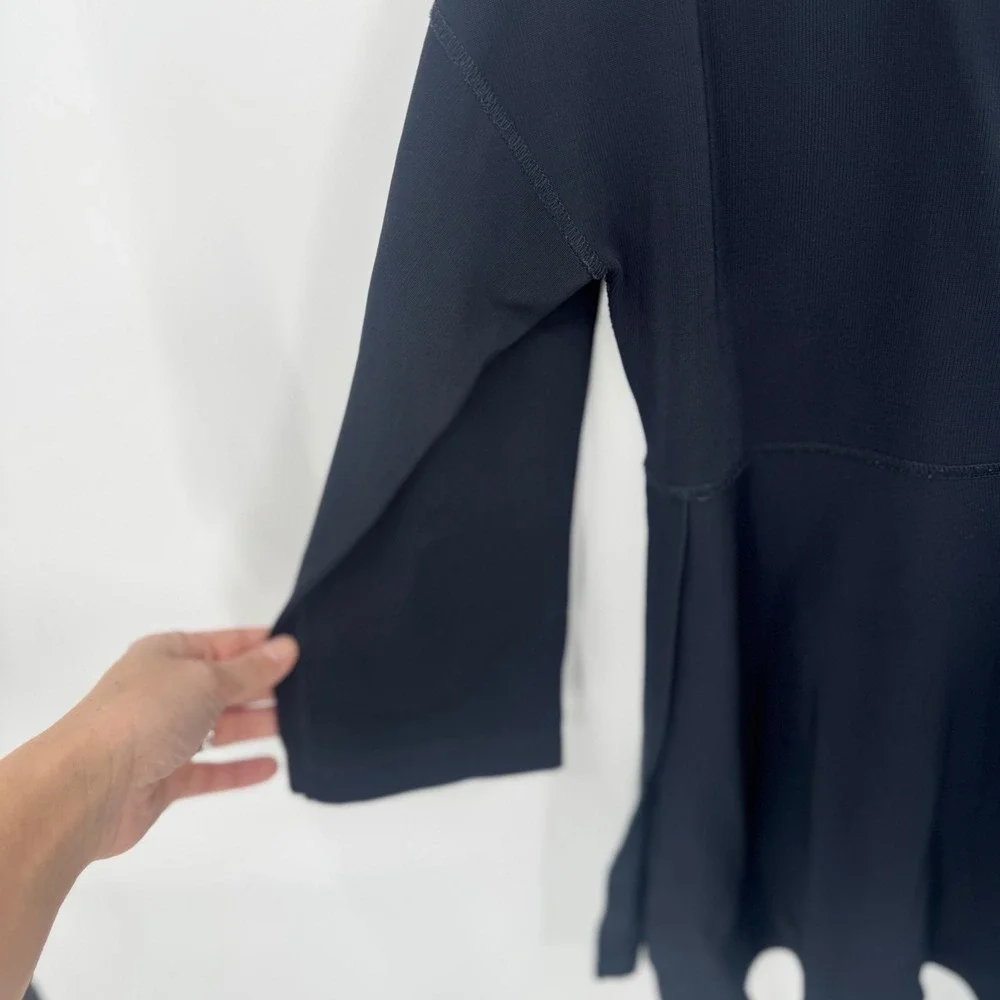 COS Black‎ Long Sleeve Oversized Peplum Tunic Knit Top Women's Small